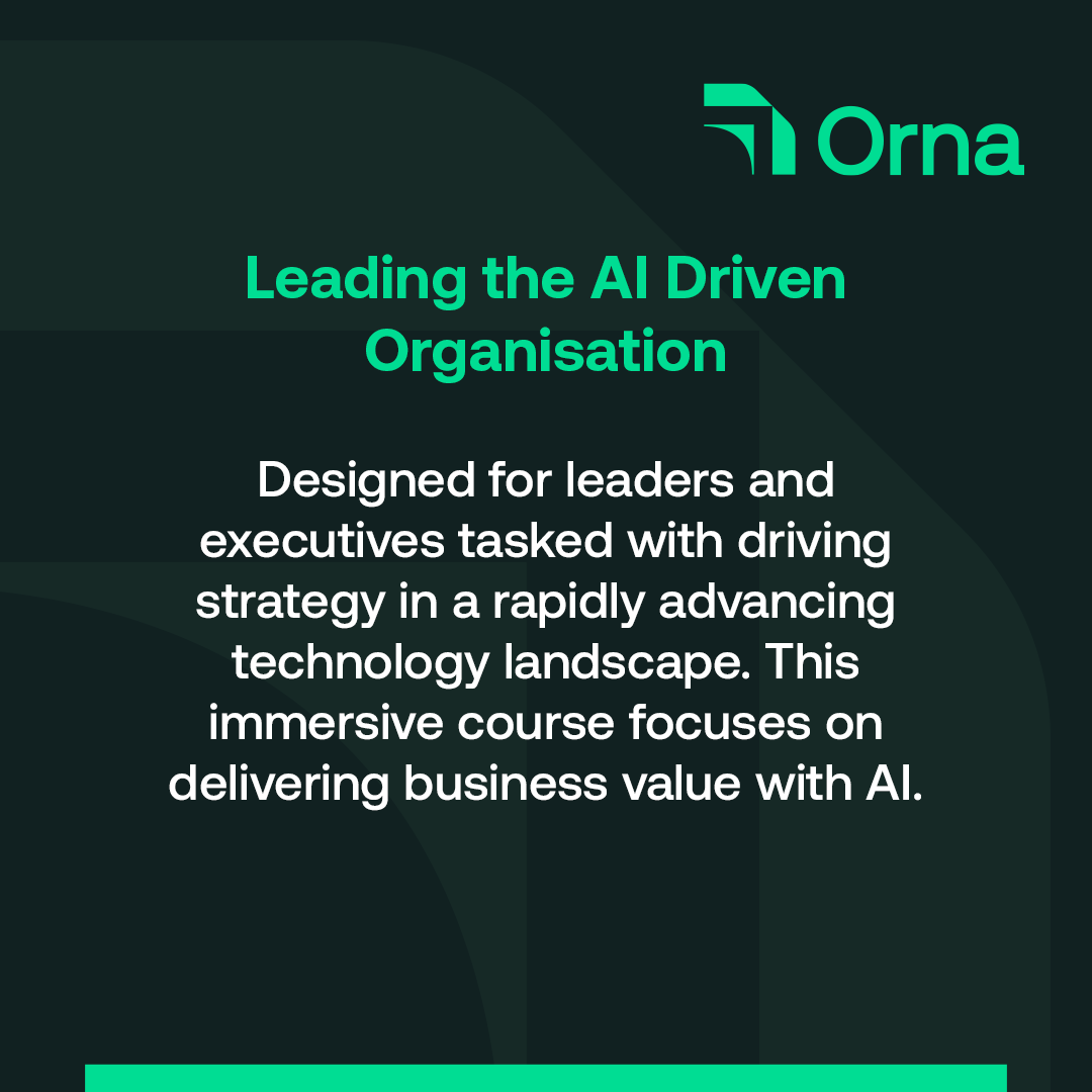 WeAreOrna's tweet photo. To maintain a competitive edge, it’s crucial for leaders &amp; tech professionals to lead in innovation. So we developed AI Academy - a robust enterprise training programme to spark innovation, build real-world skills &amp; promote ethical &amp; scalable adoption of AI 
in your organisation. https://t.co/W2Nj4UZQpS