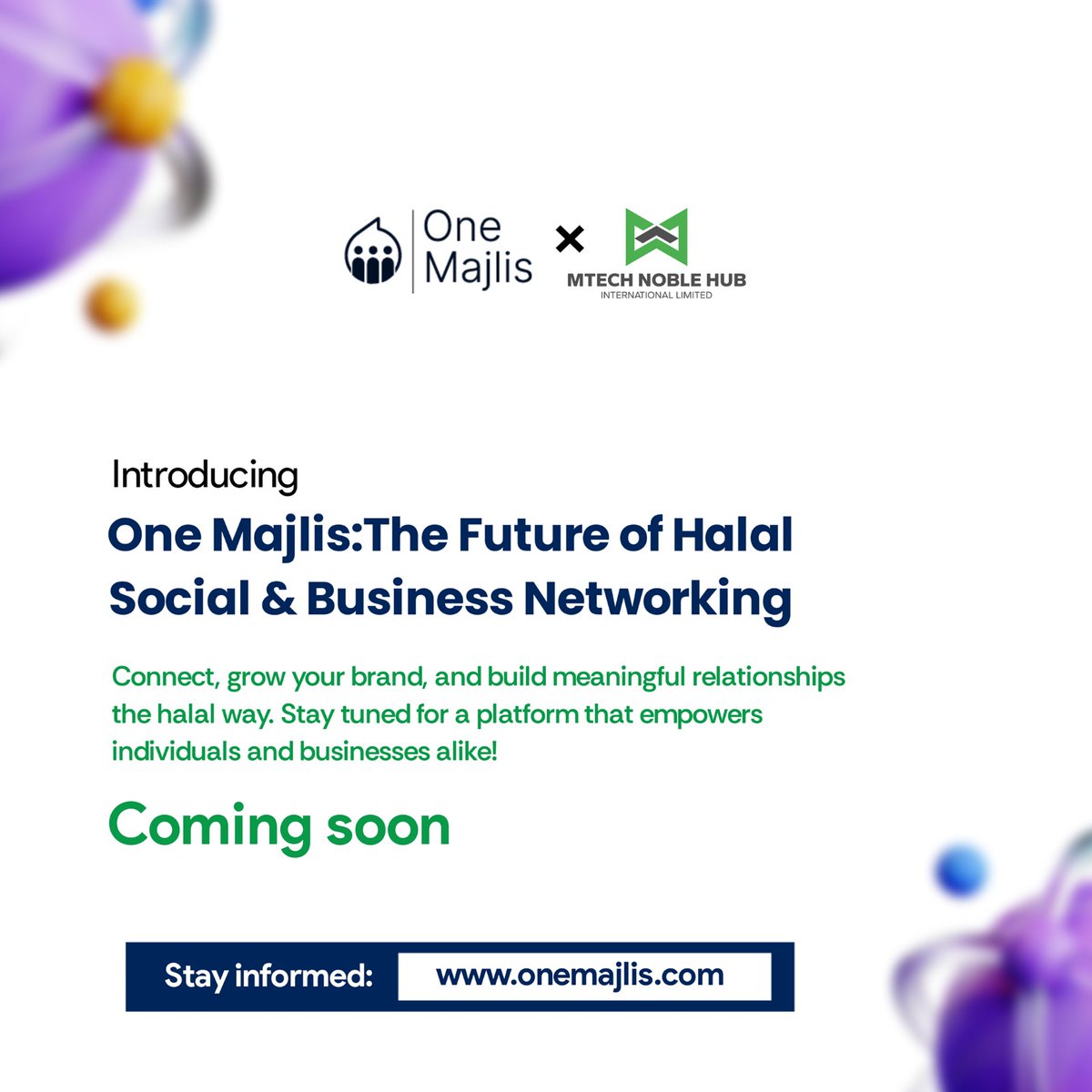 MtechNoble's tweet image. Be the First to Experience It: zurl.co/p4X7I
Launching Soon – Stay Tuned for a New Era of Purposeful Connections.

#HalalNetworking #EthicalBusiness #OneMajlis #MuslimEntrepreneurs #HalalEconomy #ValuesDriven