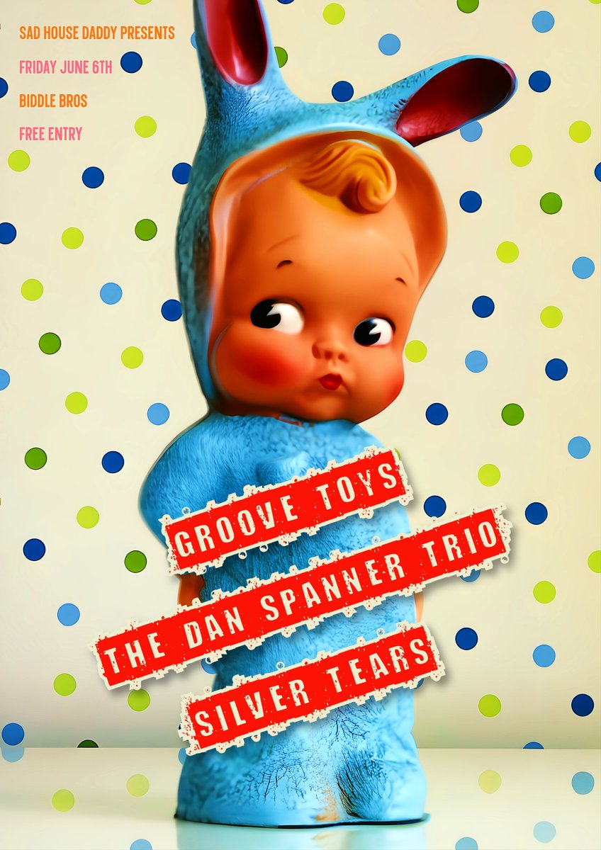 Sad House Daddy (@sadhousedaddy1) on Twitter photo Live at Biddle Bros in east London this Friday night:
Dan Spanner Trio <a href="/danspanner/">Dan Spanner</a>
Groove Toys
Silver Tears
facebook.com/events/1091370…
7:30pm ~ free entry!
#livemusic #gig #event #biddlebros #hackney #clapton #london #eastlondon #freeentry #friday #music #newmusic #originalmusic Live at Biddle Bros in east London this Friday night:
Dan Spanner Trio <a href="/danspanner/">Dan Spanner</a>
Groove Toys
Silver Tears
facebook.com/events/1091370…
7:30pm ~ free entry!
#livemusic #gig #event #biddlebros #hackney #clapton #london #eastlondon #freeentry #friday #music #newmusic #originalmusic