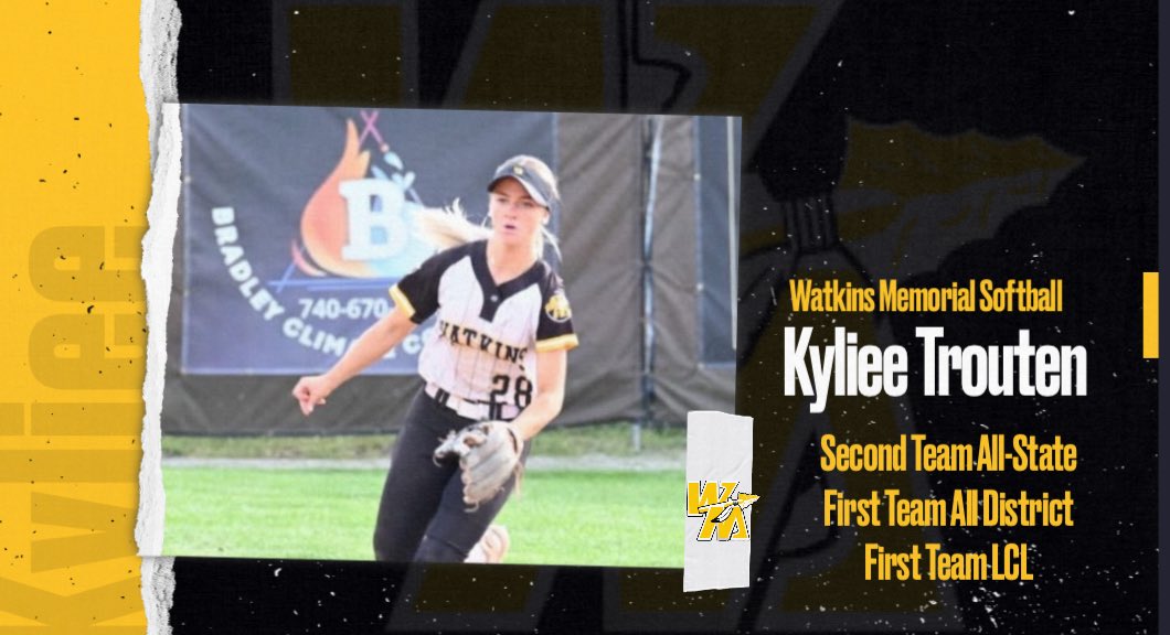 Watkins Softball (@softballwatkins) on Twitter photo First up is <a href="/KylieeTrouten/">Kyliee Trouten</a>! Kyliee had a great senior season and earned all of these awards! Can’t wait to see what she does at ODU! First up is <a href="/KylieeTrouten/">Kyliee Trouten</a>! Kyliee had a great senior season and earned all of these awards! Can’t wait to see what she does at ODU!