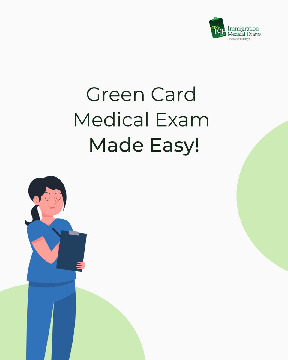 easyIME's tweet image. From understanding what the exam entails, to locating your USCIS-approved Civil Surgeon, we&apos;ve got you covered. Discover how easyIME helps you find the right Immigration Doctor near you, compare costs, and book appointments with ease.
#GreenCardMedicalExam #I693 #CivilSurgeon