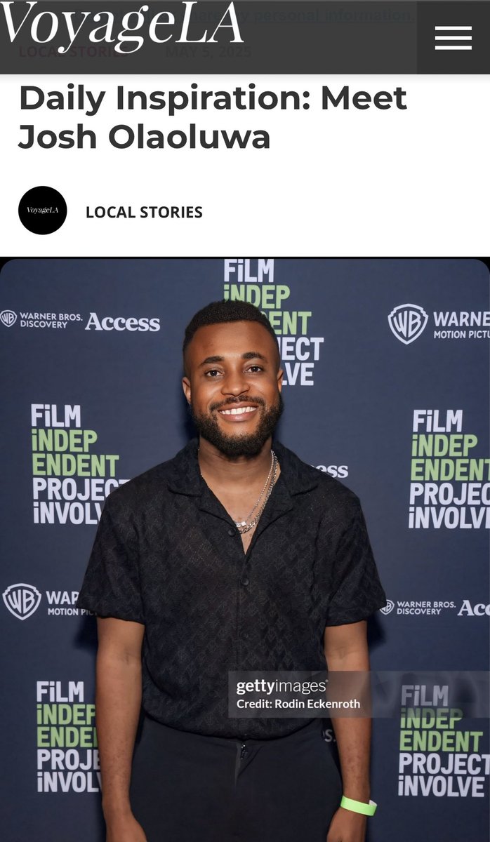 Los Angeles Voyage: Daily Inspiration, Josh Olaoluwa! Feels surreal ❤️
Thank you Lord for this Talent and Platform! 🥹