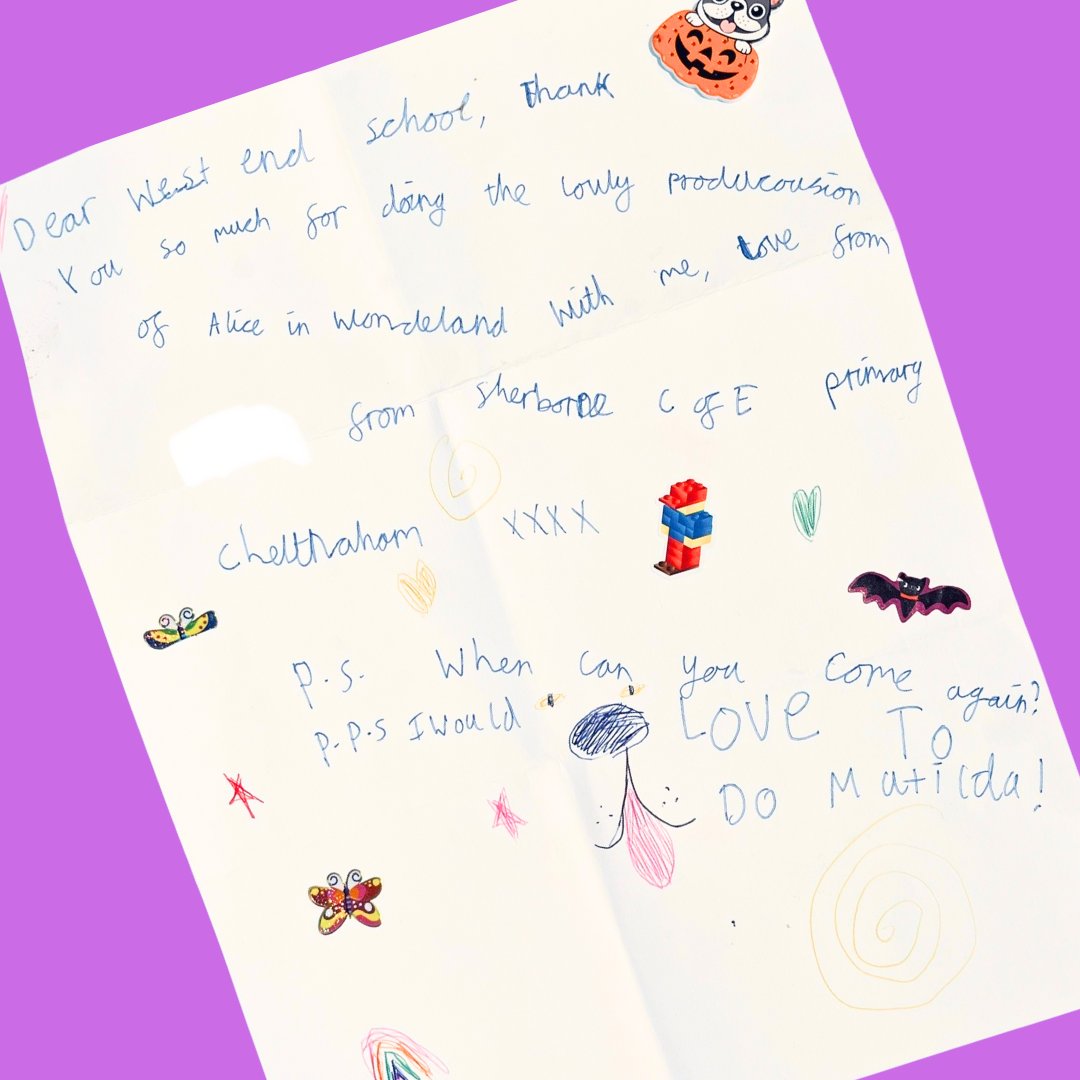 We're not crying, you are... 🥲❤️ Thank you for the lovely feedback on our Alice in Wonderland workshop Sherborne CofE Primary!
