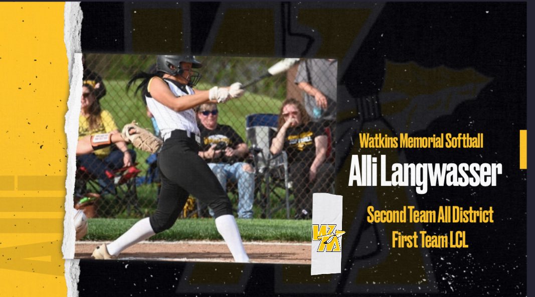 Watkins Softball (@softballwatkins) on Twitter photo Next is <a href="/AlliLangwasser/">Alli Langwasser-2026 uncommitted</a>! She had an another great year for us and her continuing hard work is paying off! Canāt wait to see what you do next year as a senior! Next is <a href="/AlliLangwasser/">Alli Langwasser-2026 uncommitted</a>! She had an another great year for us and her continuing hard work is paying off! Canāt wait to see what you do next year as a senior!