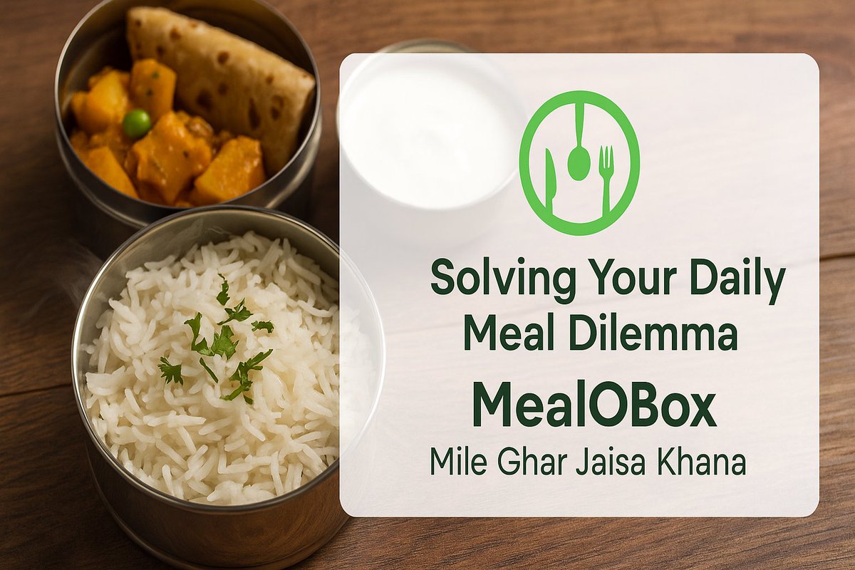 mealobox's tweet photo. Solving your daily meal dilemma: @mealobox  delivers fresh, home-style tiffin meals—“Mile Ghar Jaisa Khana”—straight to your door. Ready for that homemade taste without the hassle? 🍴🚗💨 

#MealOBox #FoodDelivery #HomeStyleMeals https://t.co/1XGLUuCz7A