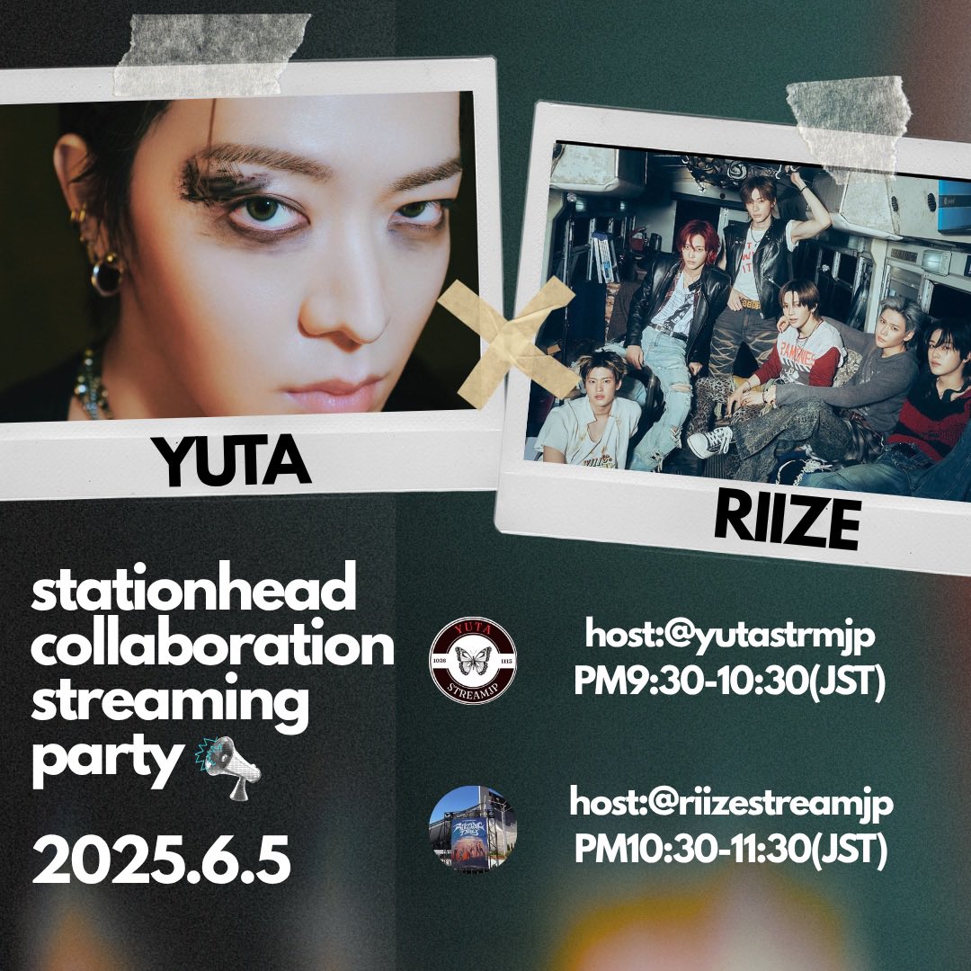 YUTAstreamjp (@yutastrmjp) on Twitter photo 🎈collaboration streaming party🎈
YUTA&RIIZE🦋🧡
RIIZE Stream JP(<a href="/jp_riize/">🌟RIIZE Stream JP🎧 ☝🏻</a>)さんと
Mステ出演前日に行います🎧
🗓️6/5(木)各1時間ずつ
host:<a href="/yutastrmjp/">YUTAstreamjp</a> PM9:30-10:30(JST)
※「Yutami channel」からも入室可能
host:@riizestreamjp PM10:30-11:30(JST)
遊びに来て下さいね!
#RIIZE #YUTA 🎈collaboration streaming party🎈
YUTA&RIIZE🦋🧡
RIIZE Stream JP(<a href="/jp_riize/">🌟RIIZE Stream JP🎧 ☝🏻</a>)さんと
Mステ出演前日に行います🎧
🗓️6/5(木)各1時間ずつ
host:<a href="/yutastrmjp/">YUTAstreamjp</a> PM9:30-10:30(JST)
※「Yutami channel」からも入室可能
host:@riizestreamjp PM10:30-11:30(JST)
遊びに来て下さいね!
#RIIZE #YUTA