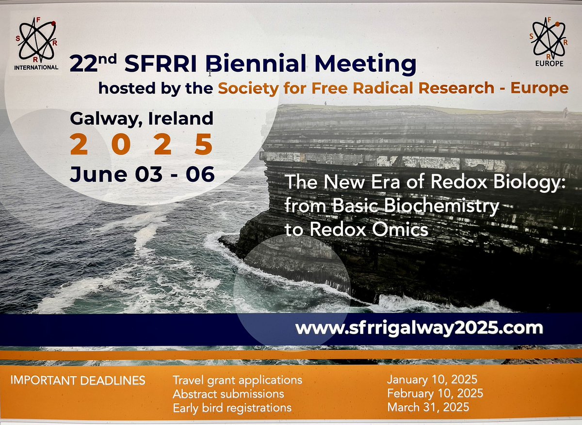 22nd SFRRI Biennial Meeting Galway, Ireland 3-6 Jun 2025 SFRRI Lester Packer Award Lecture ‘Oxysterols: from molecular biology to medicine’ Prof Giuseppe Poli ( Univ Turin) 425 delegates, 40 countries, sfrrgalway2025.com) <a href="/SFRR_Europe/">Europe-SFRR</a> <a href="/SFRBM/">SFRBM</a> <a href="/SFRRAustralasia/">SFRR-Australasia</a> @elsbiomedchem