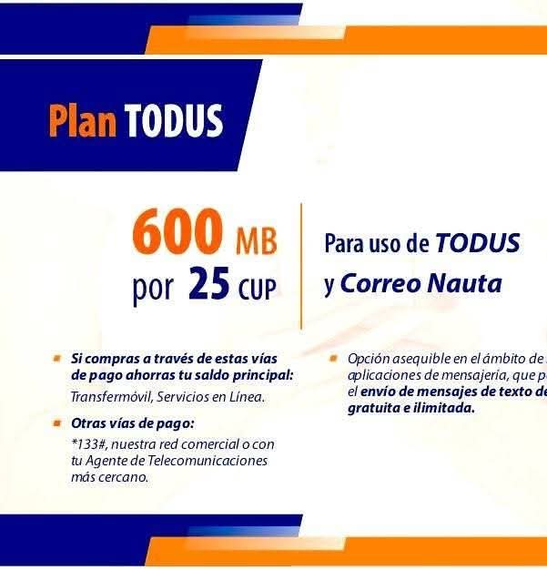 Otra de las opciones de <a href="/ETECSA_Cuba/">ETECSA</a> es el Plan #Todus 👇
#EtecsaConCuba 🇨🇺