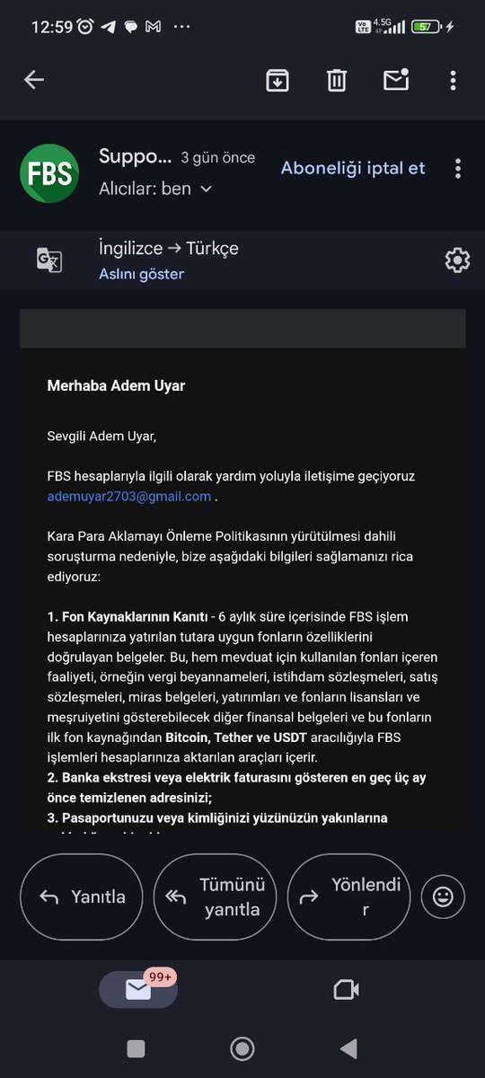 AdemTunaUyar's tweet photo. Fbs binlerce kişiye canlı izlettigim hesabımda yaptığım 44827 dolar karı sildi. (Balance fixed)

Cuma günü bu mail geldi öğleden sonra ve meta hesabım işlem açmaya kapatıldı önce, kara para aklama vs vs gerekçesiyle para kaynagimla ilgili belge vs istendiği inceleme yapılacagi söylendi. 1000 dolar fonlama ile kara para:)
Elbette bunlar vakit kazanmak içindi. Çünkü birisi gerçekten kazanıyordu ve anlayamıyorlardi nasıl olduğunu.

Sabırla bekledim iki gündür ki sizlerde az çok farkindaydiniz. Bu hatadan donmelerini bekledim. Ama maalesef olmadı. Yıllarca emek verdiğim ve güvendiğim fbs bana kısaca kazanmanın yasak olduğunu ve hesaplarimi kapatacağını bildiren mail attı.

Takdir sizlerin. Ben sadece bir şeyleri hissettiğim için once bana olsun ne olacaksa dedim. Bugüne kadar çalıştığım firmalarda yatırımcinin bir centine dahi sahip çıktım. Neyseki bu olayi size degil bana yaşattılar. Ve birlikte gördük.

Bana güvenerek fbs te hesap açan çalışan binlerce arkadaşım. Ben kimseye ne yapacagini söyleyemem. Ama artık ben hiçbir şekilde fbs e kefil değilim. Bu açık bir ilandir

Ayrıca bana güvenerek fbs te ib lik yapan dostlarım. Fbs e bu durumu managerlariniza sorabilirsiniz. Kim çalışmaya devam etmek isterse kendi tercihidir. 
Ayrıca yatırımci arkadaslar, siz de aynı şekilde fbs canlı destek kısmından bilgi alabilirsiniz konuyla ilgili. Sadece benden dinlemeyin. Karşı tarafi da dinleyin.

Bu benim meselem değil bizim meselemiz. 
Bunu hangi firma yaparsa aynı şeyle karşılaşir. Ben hiçbir arkadaşımi para alamayacağım firmaya yönlendirmem. bu diğer firmalara da uyarıdır ! 
 Bu dünyanın en büyüğü olsa da değişmez. Kimse bizden daha büyük degil.

Büyüklük parayla olmaz, büyüklük verdiğin sözü yerine getirmekle olur!

En komigi buydu :) kazanman işimize gelmedi yolun açık olsun desler daha dürüstçe olurdu. Kara para aklama nedir yahu. Paranın kaynağıni soruyor bana, bin doların kaynağıni :) habuki paranın kaynağı kendileri hergun lot iadesi gönderiyorlar :)

Bu kadar acemice bir kriz yönetimi beklemiyordum. Patron olsam operasyon ekibini komple kovardim

Fbs canlı desteğe sormaya devam edebilirsiniz arkadaşlar. Adem hocanın parasını neden vermiyorsunuz diye

#fbs #fbsturkiye
#forex #fx #iade #lot #nasdaq #dax #petrol #eurusd #gbpusd #usdjpy #oil #xauusd #gold #onsaltin #brent #btc #xm #fbs #hfm #ava #fxpro #tickmill #pepperstone #litefinance #multibank #us100