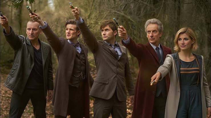 port4l_nerd's tweet image. { TEORIA } 

O 15º Doutor não se regenerou na 16ª Doutora, ele absorveu um resquício da #BadWolf que estava na Tardis e o possuiu, essa ameaça vai alertar a Tardis do 14º Doutor, obrigando ele a sair da aposentadoria e reunir todos os Doutores da série moderna para derrotar ela.