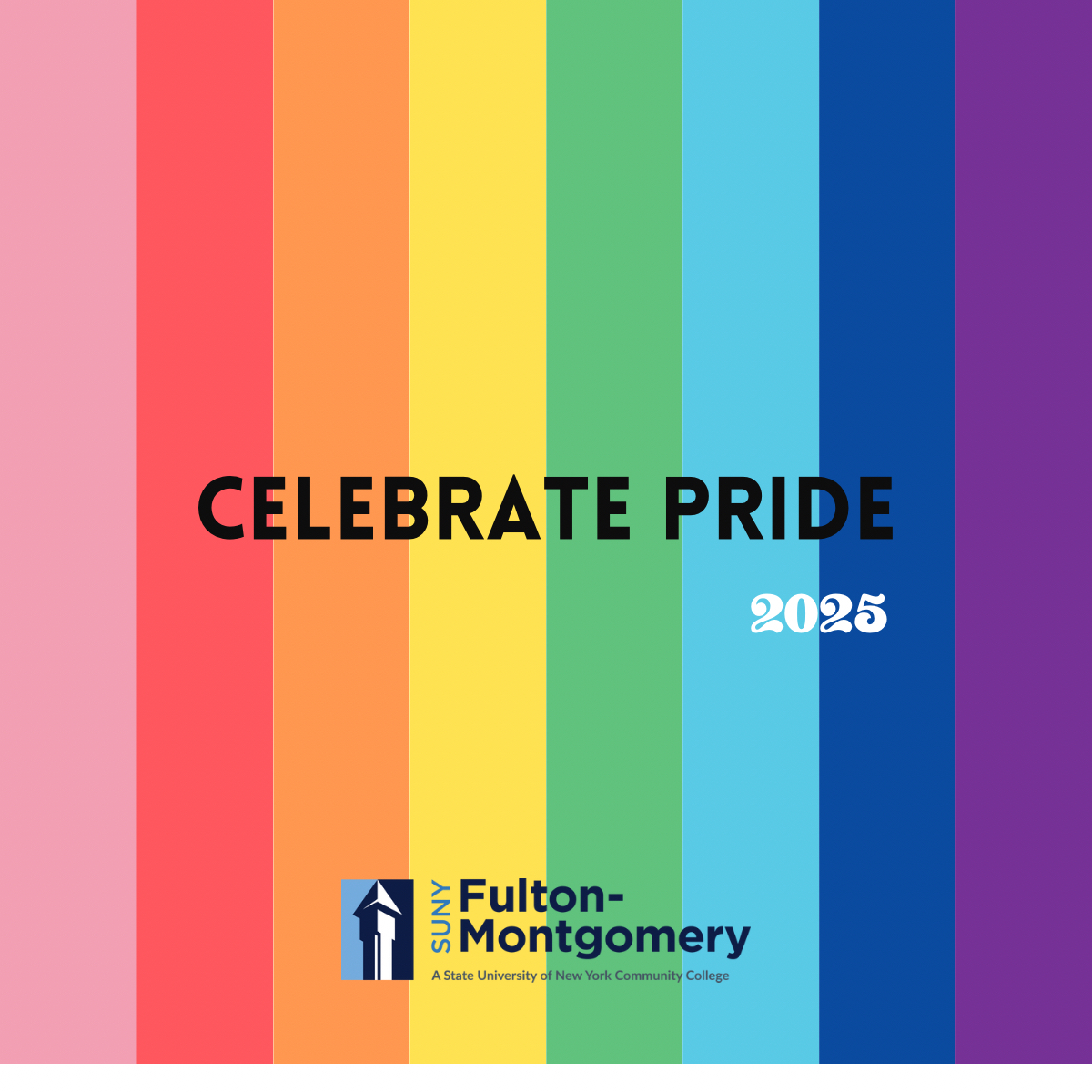 It’s Pride, and we’re proud to celebrate the vibrant diversity that makes our campus and community so special. This month, and every month, we support and uplift our LGBTQIA+ students, faculty, and staff.

Be yourself. You belong here.

#SUNYFMCC #SUNYPride #HappyPride
