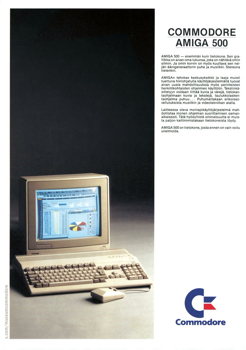 Finnish Commodore Amiga 500 brochure