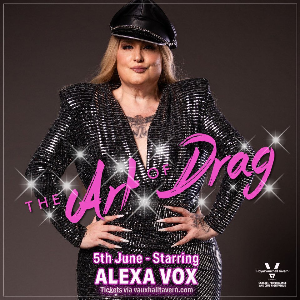 There’s just two days till the dazzling June edition of The Art Of Drag, hosted by queen supreme Michael Twaits, with a plethora of talented guest artists✨😍

🚨 Cabaret chanteuse and winner of Pride’s Got Talent, ALEXA VOX will be taking to our world-famous stage! 

🎟️🔗⬇️