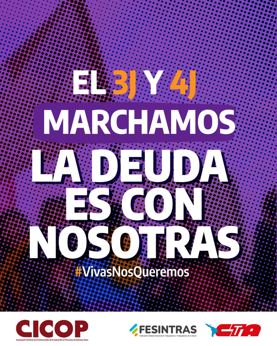 🔥 El #3J y 4J marchamos unidxs contra la crueldad, el hambre y el saqueo. 

🗣 Hoy más que nunca el grito sigue siendo #NiUnaMenos!