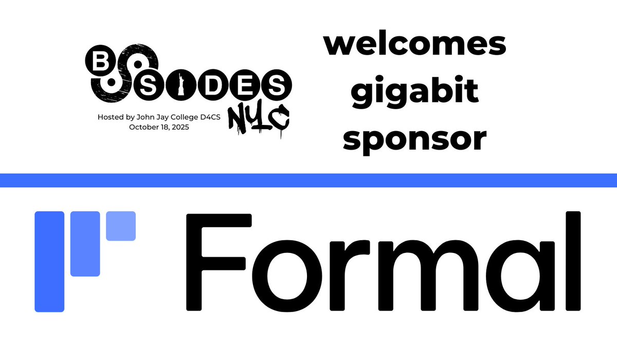 BSidesNYC's tweet image. @BSidesNYC welcomes @joinformal as Gigabit Sponsor for our Oct 18 conference. bsidesnyc.org Formal is a real-time data proxy that gives security teams visibility and control over data flows between users, AI agents, services, and datastores. joinformal.com