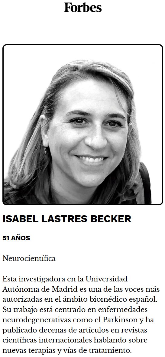 Profundamente agradecida por formar parte de la lista Forbes España 50 Over 50. Un honor que reconoce la trayectoria, la innovación y el compromiso con el cambio. Gracias a quienes me han acompañado en este camino en la investigación biomédica. ¡Seguimos adelante! #Forbes50Over50