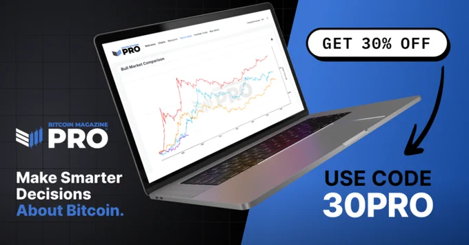 Take your #Bitcoin strategy to the next level with Bitcoin Magazine PRO 📈 Navigate the market with in-depth research and charts on global macro, mining, on-chain data and much more 💥 Use code 30PRO for 30% off 👉 bm.b.tc/bitcoinmagazinepro