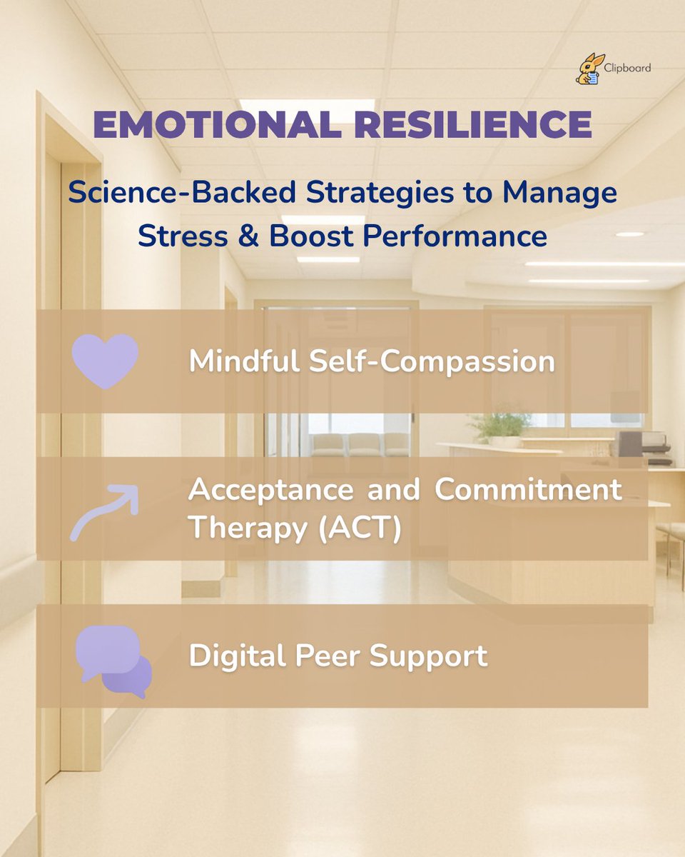 Up to 60% of healthcare workers face high burnout levels.
💜 Self-compassion reduces stress
🛤️ ACT boosts focus &amp; well-being
💬 Digital peer support fights isolation
You care. We support.
#ClipboardHealth #CNAwellness #EmotionalResilience #HealthcareTips