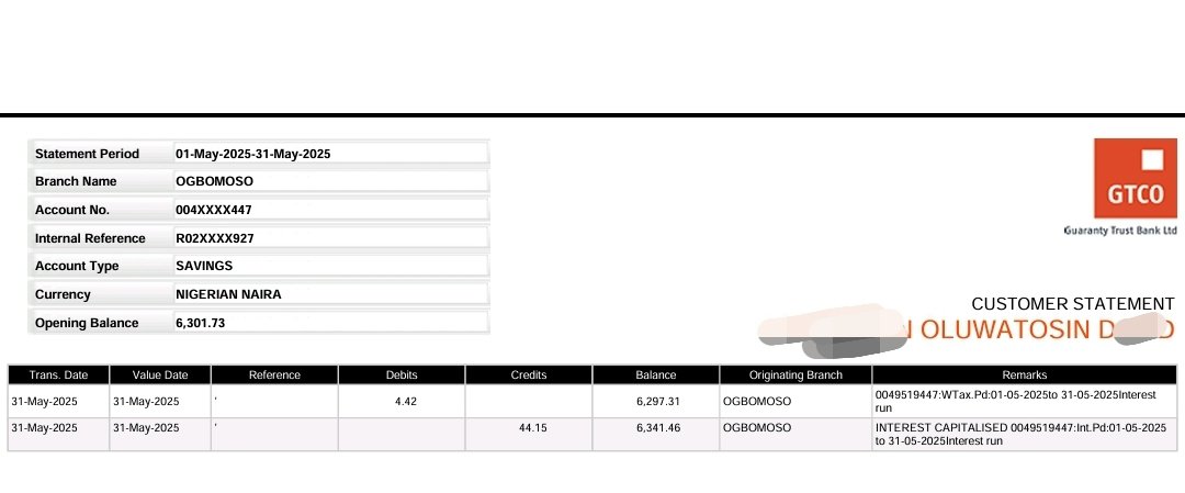 dav_tos's tweet image. Could @cenbank, @NDICNigeria @SECNigeria, @officialEFCC @NaicomNG @fsrccng &amp;amp; @FinMinNigeria help me ask @gtbank  why there is discrepancy between balance on the gt bank app and statement of account. Is this not daylight robbery.