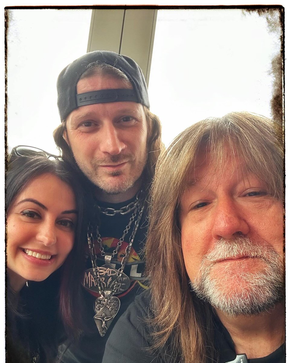 Tesla kicked off June with a show at the Indian Ranch, and was able to see Fitzy (here in the photo with his wife Emily).  In case you didn't know, Mike Fitz is the guitarist for Bad Marriage and also did the mastering on our first 3 Violet Breed singles.

Brian