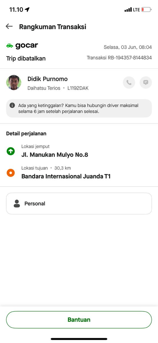 Pagi tadi kehilangan hp dgn jenis iphone 11, Naik gocar dr manukan ke Juanda. sblm masuk mobil sempat foto bareng dgn saudara, setelah itu langsung masuk mobil.
Nyadar hp ga ada pas udah di pesawat, Info dr driver di dalam mobil ga ada hp, Gmn menurut kalian? <a href="/gojekindonesia/">Gojek Indonesia</a>