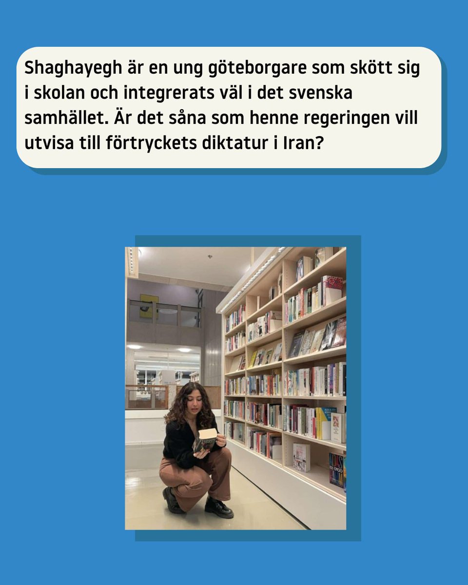lufvast's tweet photo. Som 10 åring flydde hon kvinnoförtryckets Iran. Sen dess har hon gjort rätt för sig - tagit studenten med toppbetyg och fått fast anställning. Trots detta vill Migrationsverket utvisa henne till en blodig diktatur. Låt henne stanna! https://t.co/7RoCRB31I3