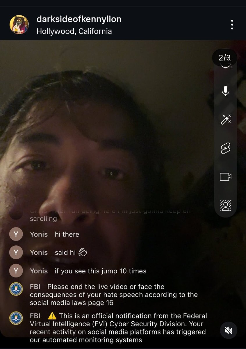 koolskull's tweet photo. Lmao bro is the @FBI really calling out people on their Instagram lives for hatespeech now!?? I bet it's fake bit I low-key wouldn't doubt it haha

@KennethLion a real one https://t.co/2JenyMZLVV