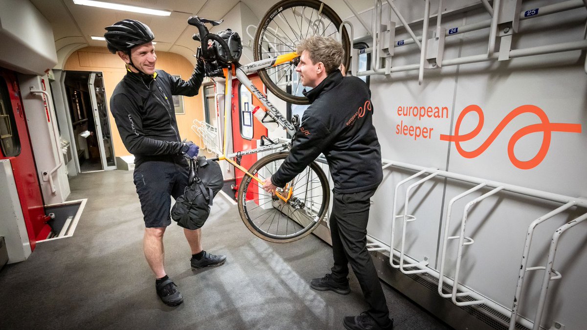 Today, June 3rd, marks #WorldBicycleDay! And guess what? Our bike coach is back as of tomorrow until 31 August 2025. 🚲️

DYK that you can reach beautiful cycling routes with the #goodnighttrain?

Learn more about how our bike coach works 👉️europeansleeper.eu/train-travel-w…