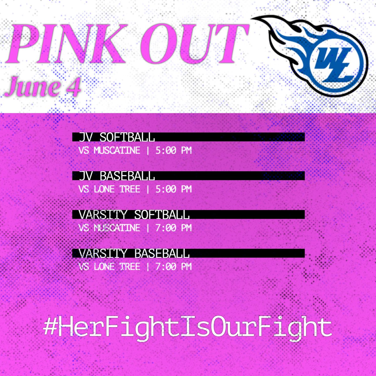 West Liberty CSD (@westlibertycsd) on Twitter photo Tomorrow BB/SB DH's at the Complex. We are asking everyone to wear pink in support of BB/SB mom Amy Cassady! Let's pack the Complex in support of one of our own!
<a href="/WestLibAthletic/">West Lib Athletics</a>
<a href="/WestLibBaseball/">West Liberty Baseball</a>
<a href="/WestLibertySB/">West Liberty Softball</a>
<a href="/LTLions/">Lone Tree School</a>
<a href="/LTBaseball24/">Lone Tree Baseball</a>
<a href="/MuscatineCSD/">Muscatine Community School District</a> Tomorrow BB/SB DH's at the Complex. We are asking everyone to wear pink in support of BB/SB mom Amy Cassady! Let's pack the Complex in support of one of our own!
<a href="/WestLibAthletic/">West Lib Athletics</a>
<a href="/WestLibBaseball/">West Liberty Baseball</a>
<a href="/WestLibertySB/">West Liberty Softball</a>
<a href="/LTLions/">Lone Tree School</a>
<a href="/LTBaseball24/">Lone Tree Baseball</a>
<a href="/MuscatineCSD/">Muscatine Community School District</a>