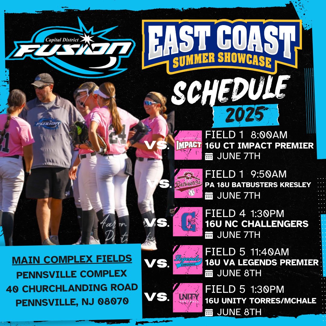 Emily Aiossa (@emilyaiossa) on Twitter photo I am super excited to be back on the field with my travel team this weekend at the East Coast Summer Showcase!!! My game times are shown below.
<a href="/CDFusionSB/">Capital District Fusion Softball</a> I am super excited to be back on the field with my travel team this weekend at the East Coast Summer Showcase!!! My game times are shown below.
<a href="/CDFusionSB/">Capital District Fusion Softball</a>