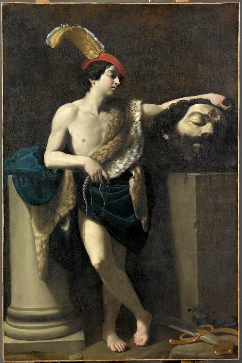 نقاشی «داوود با سر جالوت» - اثر گویدو رنی، یکی از شاهکارهای هنری قرن هفدهم میلادی است که مفهومی عمیقاً مذهبی و تاریخی را به تصویر می‌کشد. 

این اثر برگرفته از داستان معروف کتاب مقدس در عهد عتیق است که در آن داوود نوجوان با ایمانی راسخ و تنها با یک فلاخن، جالوت غول‌پیکر و جنگاور