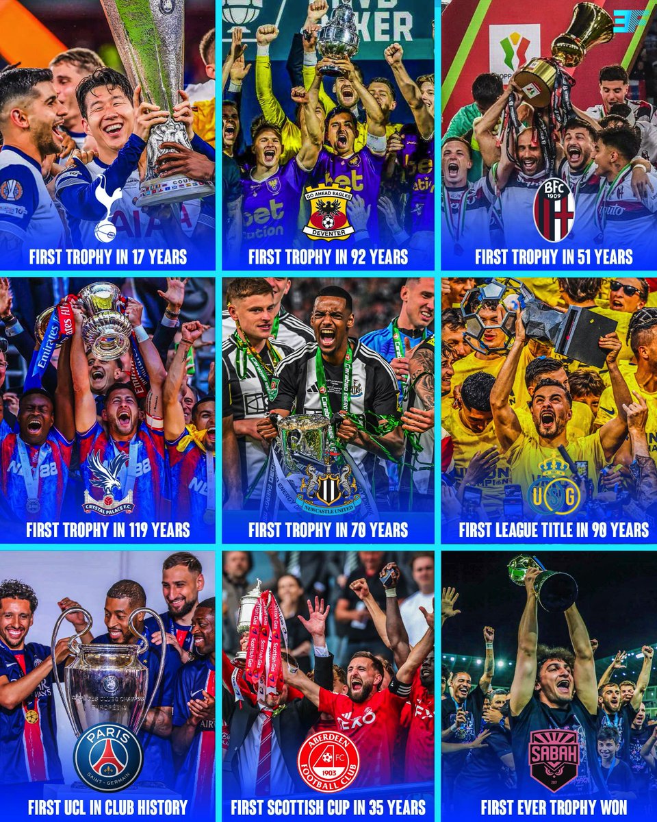 🤩🥇 2024/25 was the season to break trophy droughts. 🏆