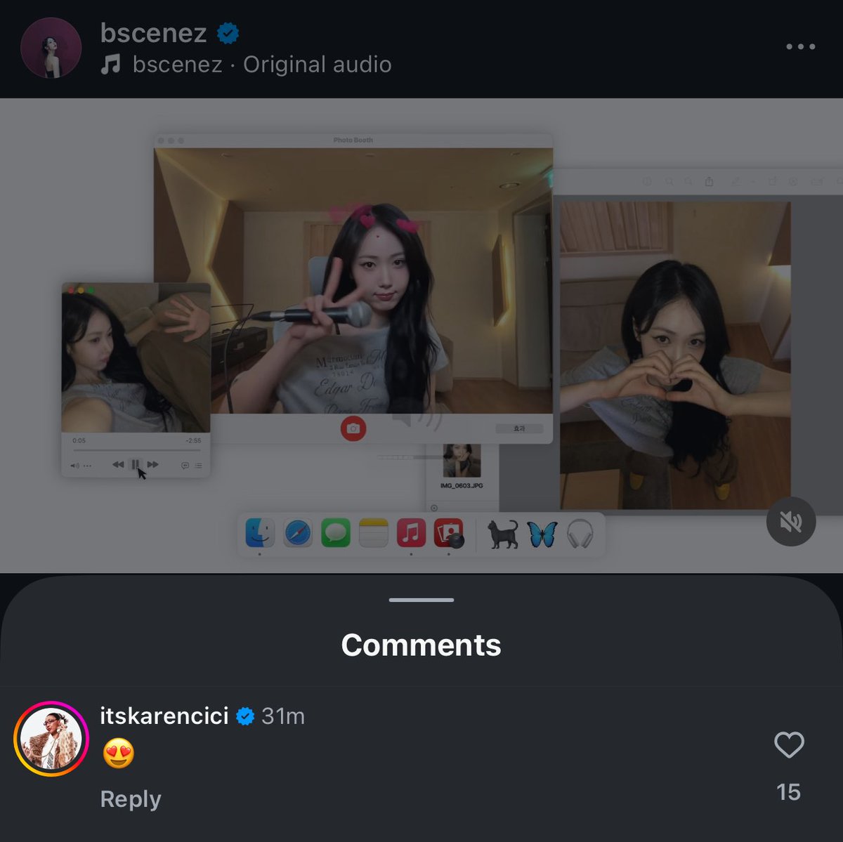 sinbscat's tweet photo. karencici (original artist) commented on sinb's cover https://t.co/HZNt0OPnhs