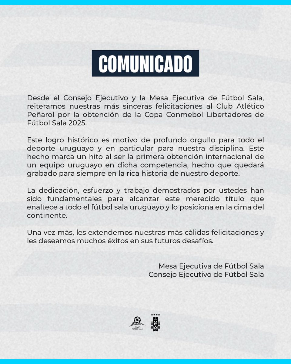 📌 Comunicado de la Mesa Ejecutiva y Consejo Ejecutivo de Fútbol Sala