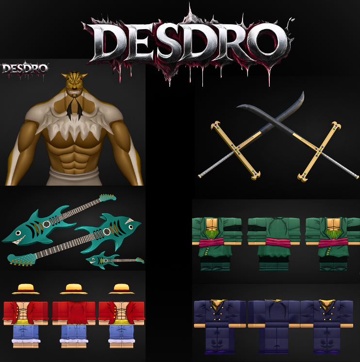 Des_Dro's tweet image. Selling those models:

Rob Lucci Leopard Model
Zoro Clothes
Sanji Clothes
Luffy Clothes
Yoru
Brook Guitar

DM me for more info and prices.
#RobloxDev #modeling #ROBLOX