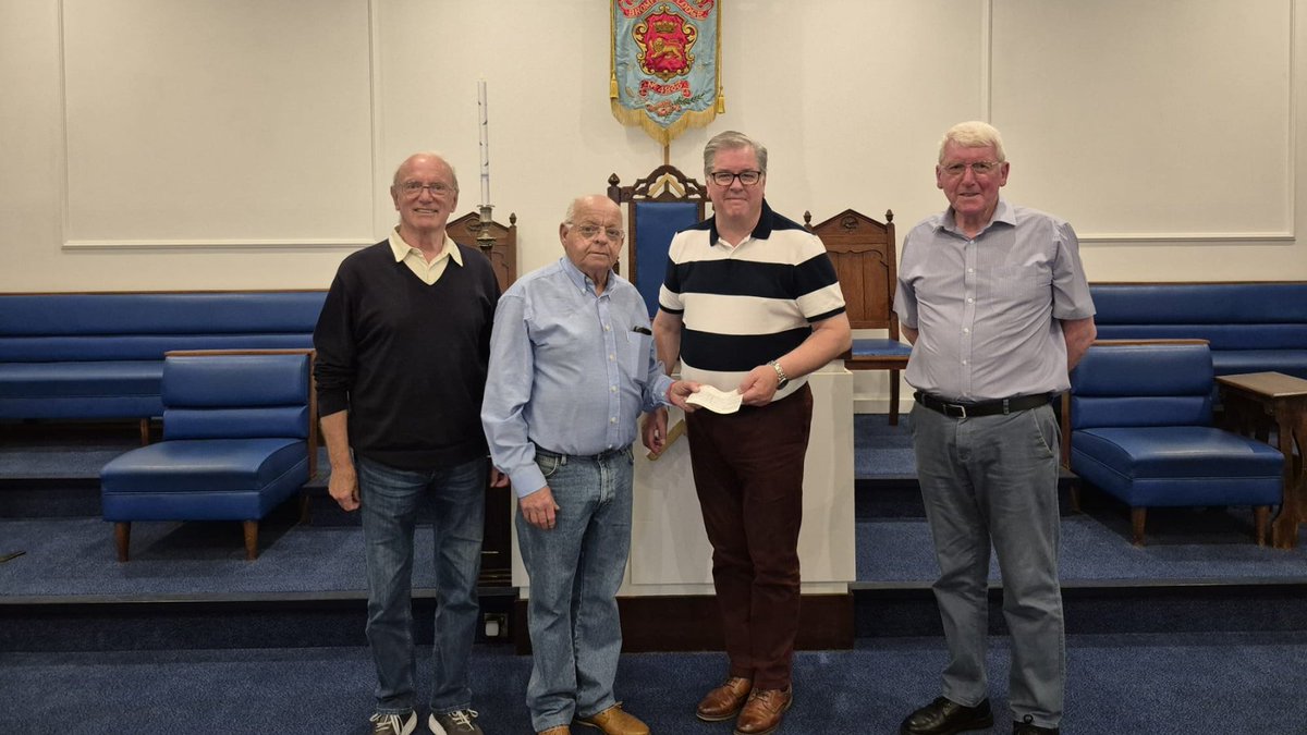 Bromfield Lodge donated £250 to the Association of Friends of Queen Elizabeth Court to upgrade the garden furniture for the residents. On behalf of the members, WM Malcolm Jones, accompanied by Phil Edwards &amp; Ian Greenwood presented the cheque to Group 7 Chairman Steve Gardner.