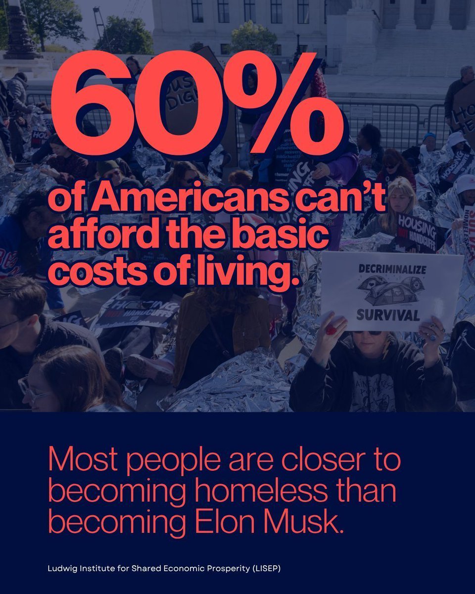 NEW: 60% of people can't afford the basic costs of living, but politicians are giving handouts to billionaires and handcuffs to poor people. Arrests and fines don't solve homelessness, they just stop people from reaching the resources they need to survive. buff.ly/6y7trQU