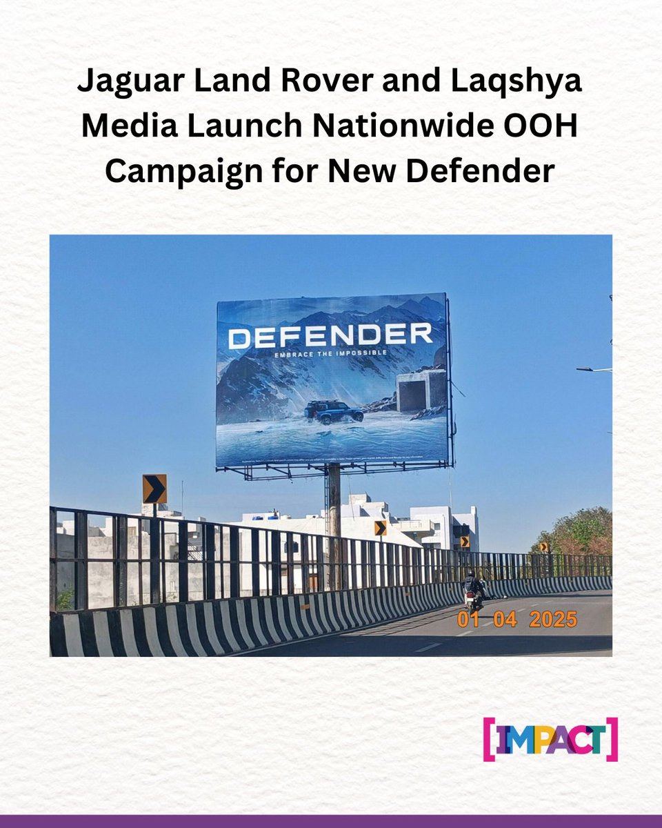 Impact Magazine (@impact_onnet) on Twitter photo Visuals in the campaign included the Defender emerging from a concrete portal into snow-covered mountains, and another of it driving through desert dunes
Read more here: impactonnet.com/more-from-impa…
Yuvrraj Agarwaal <a href="/laqshyamedia/">Laqshya Media Group</a>
#IMPACT #IMPACTMagazine #LaqshyaMedia Visuals in the campaign included the Defender emerging from a concrete portal into snow-covered mountains, and another of it driving through desert dunes
Read more here: impactonnet.com/more-from-impa…
Yuvrraj Agarwaal <a href="/laqshyamedia/">Laqshya Media Group</a>
#IMPACT #IMPACTMagazine #LaqshyaMedia