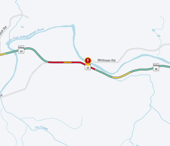 ACTUALIZACIÓN 2: SR 530 en Whitman Road (MP 35)