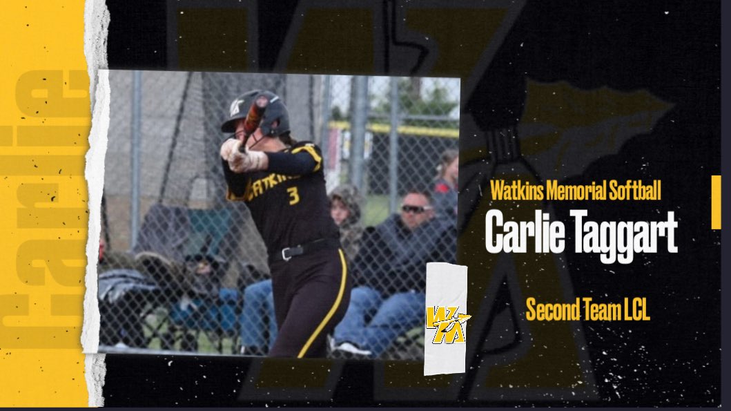 Watkins Softball (@softballwatkins) on Twitter photo Next is senior <a href="/carlie_taggart/">Carlie Taggart</a>! She had great senior year and made some amazing plays in the outfield! Canāt wait to see what you accomplish at Muskingum! Next is senior <a href="/carlie_taggart/">Carlie Taggart</a>! She had great senior year and made some amazing plays in the outfield! Canāt wait to see what you accomplish at Muskingum!