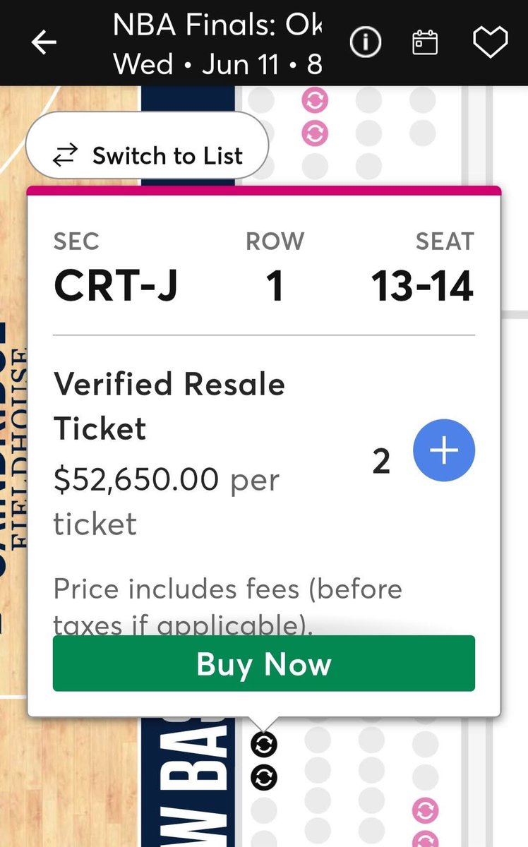 Court side game 3 in Indy 😳<a href="/Ticketmaster/">Ticketmaster</a>