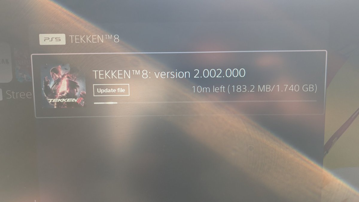 Happy update day my fellow TOs.

Tekken 8 update is 1.7gb
Fatal Fury is 376mb.
SF6 tonight or tomorrow.

Have fun.
---
Listen to 'yousuke yukimatsu boiler room' if you want good background music to listen to during.

#HugaTO #T8 #FFCOWT #Updates #Patch