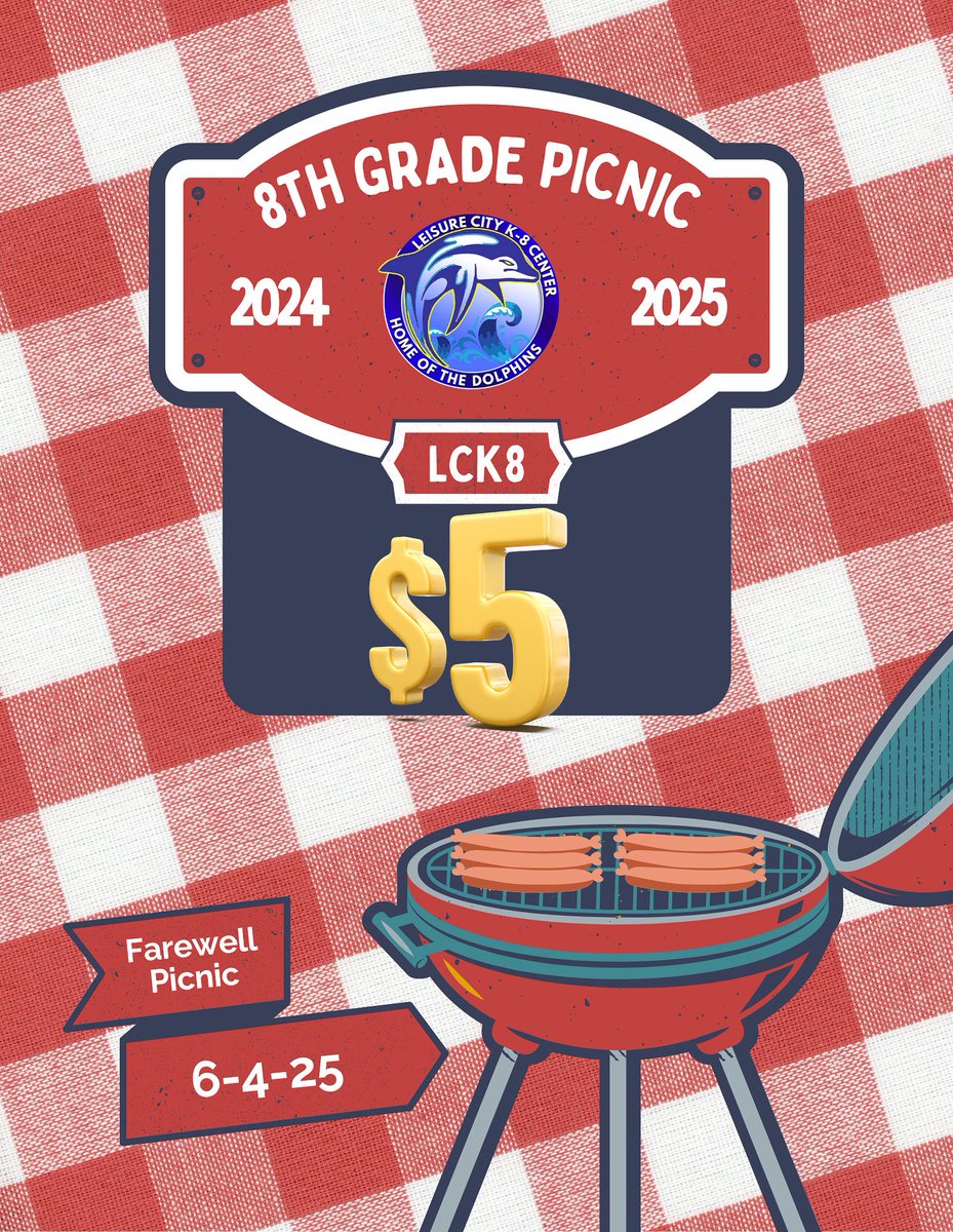 It’s that time! 8th Grade Picnic tomorrow. Can’t believe our 8th graders have just 2 days left before they’re off to high school! #lck8acitysetonahill #yourbestchoicemdcps <a href="/miamischools/">MDCPS</a> <a href="/MDCPSSouth/">South Region Office</a>