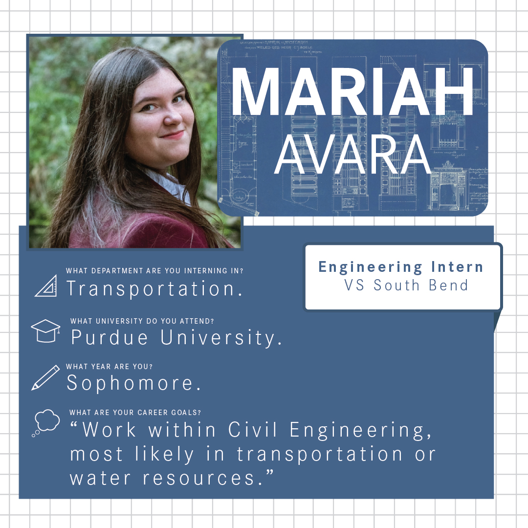 VSEngineering's tweet image. Mariah is interning within our South Bend office this summer! We are excited to see how she can impact the team.

#intern #engineering #vsengineering