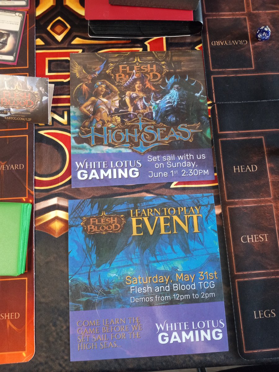 DrifterComic's tweet photo. Pictures of our #learntoplay setup this weekend for #fabtcg #whitelotusgaming https://t.co/fqPXQkTlbd