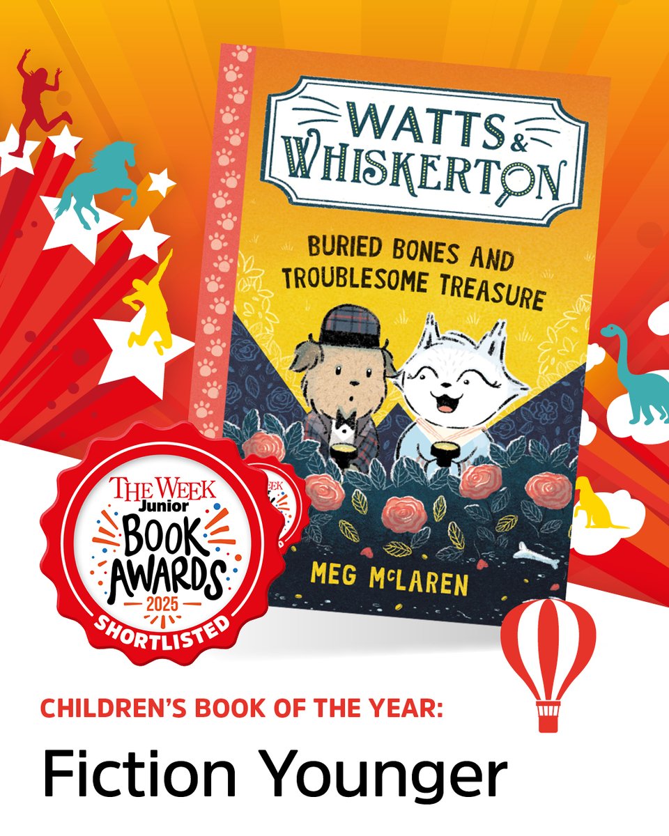 piccadillypress's tweet image. Congratulations to Watts & Whiskerton: Buried Bones and Troublesome Treasure by Meg McLaren being shortlisted in the Fiction Younger category at this year's The Week Junior Book Awards!
#TheWeekJuniorBookAwards