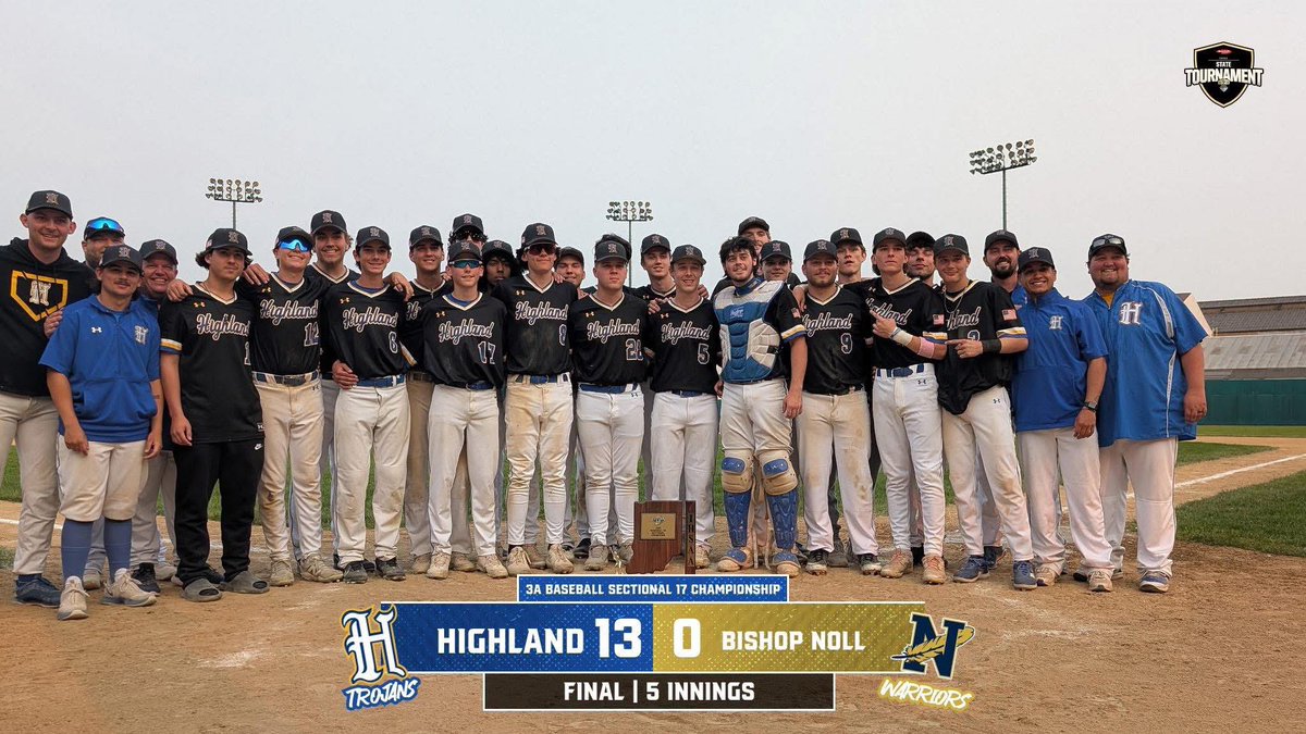 Sectional champs. Thank you to the Highland community for your support. We’ll need you even more this week at Regionals.
