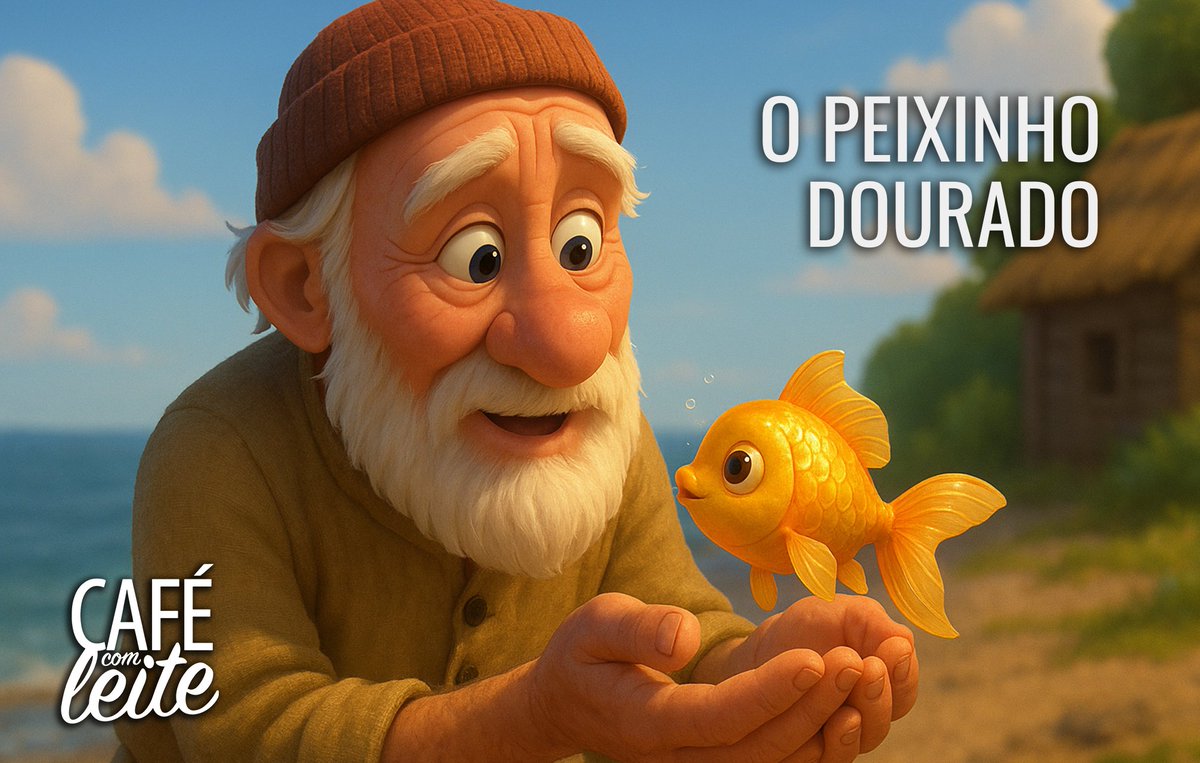 Tá no ar o Café Com Leite Especial – O Peixinho Dourado

Uma história russa, uma lição de gratidão — e uma conversa divertida sobre português, ganância e peixe mágico! Neste episódio do Café Com Leite, Bárbara e Babica embarcam num conto cheio de desejos, castelos, palavras