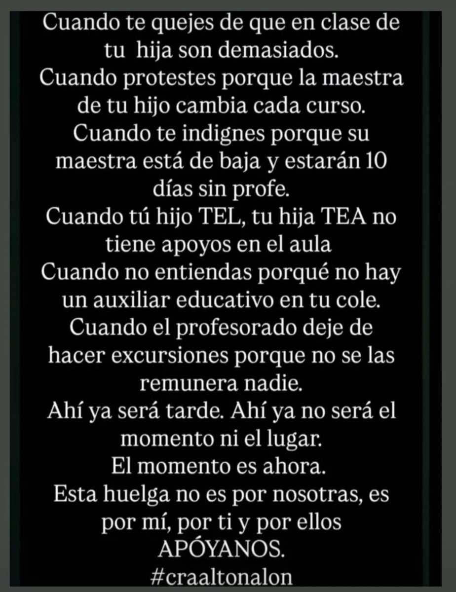 ¡Queremos y necesitamos soluciones ya!
#huelgadocenteasturiana #huelgadocenteasturias <a href="/AdrianBarbon/">🌹 Adrián Barbón 💙💛</a> <a href="/Pilar_Alegria/">Pilar Alegría</a> <a href="/sanchezcastejon/">Pedro Sánchez</a> <a href="/FSA_PSOE/">FSA-PSOE</a> <a href="/PSOE/">PSOE</a> <a href="/asturdocentes/">Asturdocentes Al Frente</a>