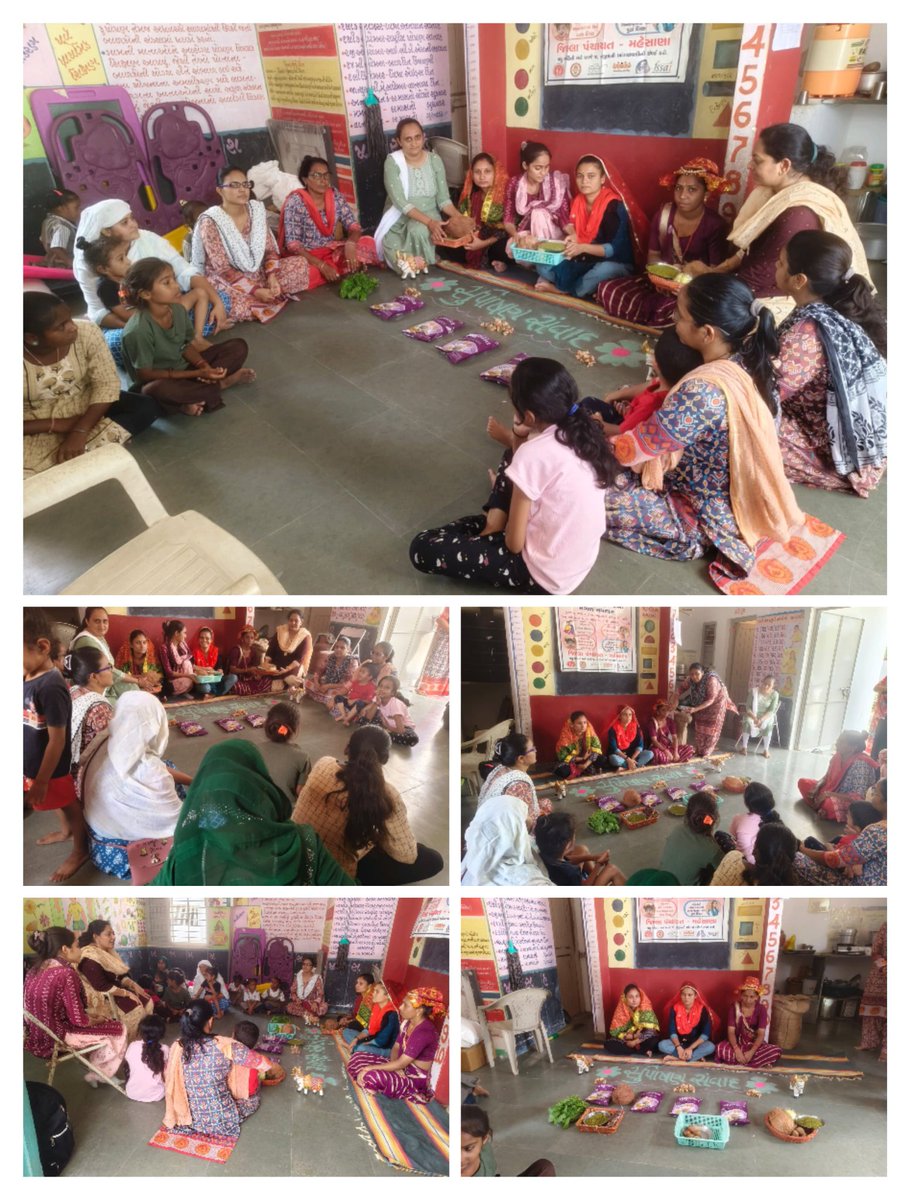 આજ રોજ  માસના પ્રથમ મંગળવાર એટલે મંગળદીન નિમિત્તે - "સુપોષણ સંવાદ" ની ઉજવણી કરવામાં આવી. જેમાં સગર્ભા માતા ની ગોદ ભરાઈ અને સામુદાયિક ઉજવણી કરવામાં આવી.   

#Mehsana
#ICDS_Mehsana
@Poshan_Mehsana 
<a href="/ddo_mehsana/">DDO Mehsana</a>
<a href="/CollectorMeh/">Collector Mehsana</a>
<a href="/WCDGujarat/">Women & Child Development, Govt of Gujarat</a> 
<a href="/PoshanAbhiyaan/">Poshan Abhiyaan</a> <a href="/POSHANGujarat/">POSHAN Abhiyaan</a>